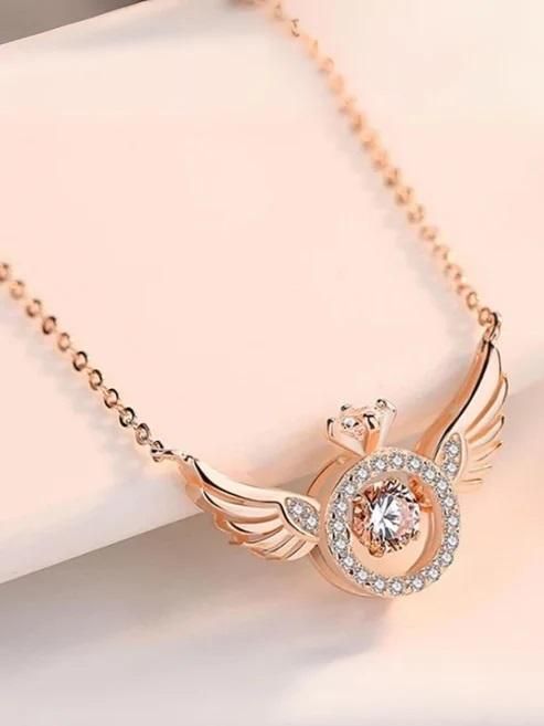 Rose Gold Angle Wings Pendent Chain